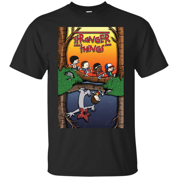 STRANGER THINGS - Calvin and Hobbes Upside Down T Shirt & Hoodie