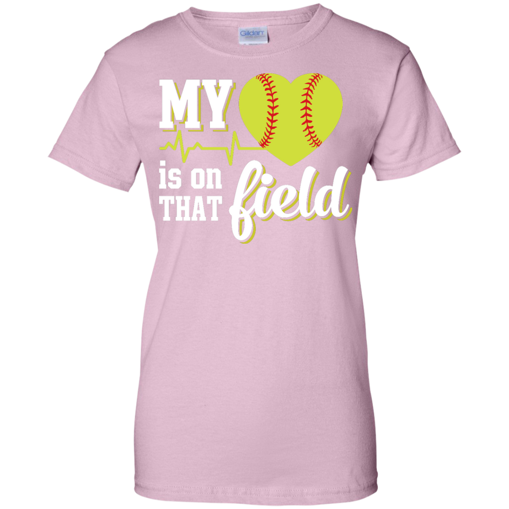 Yoga - MY HEART IS ON THAT FIELD SOFT BALL T shirt & Hoodie