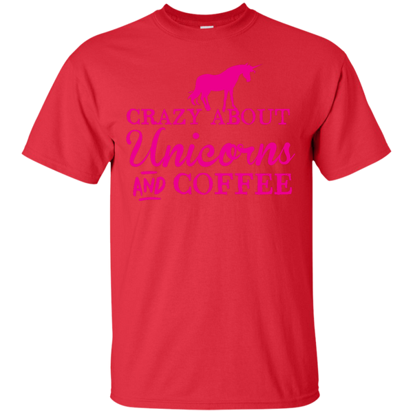 Father - Crazy about unicorns and coffee unicorns T Shirt & Hoodie