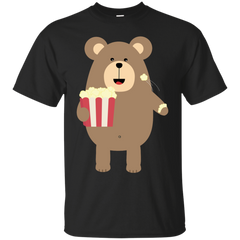 BEAR - Brown Bear eating popcorn T Shirt & Hoodie
