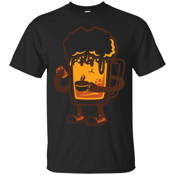BEER - donut biting coffee drinking beer T Shirt & Hoodie
