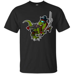 DINOSAUR T SHIRTS - Ninja space pirate dinosaur with two Katanas T Shirt & Hoodie
