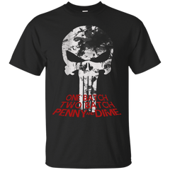 Marvel - Penny and Dime Red text the punisher T Shirt & Hoodie