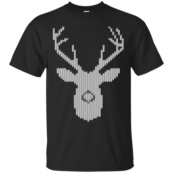 Hunting - White Tail Deer Buck in Knit Style T Shirt & Hoodie