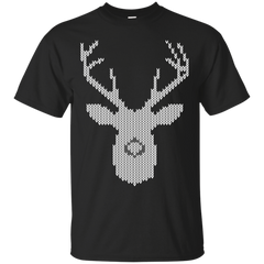 Hunting - White Tail Deer Buck in Knit Style T Shirt & Hoodie