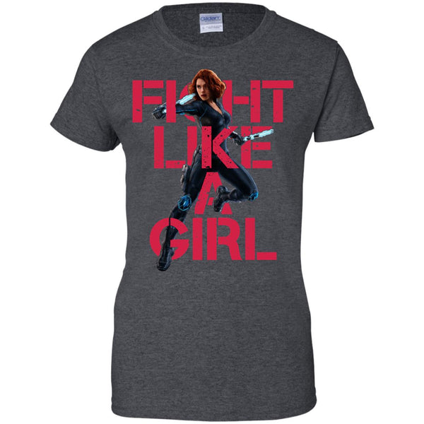 MARVEL SUPERHEROES - Black Widow  Fight Like A Girl T Shirt & Hoodie