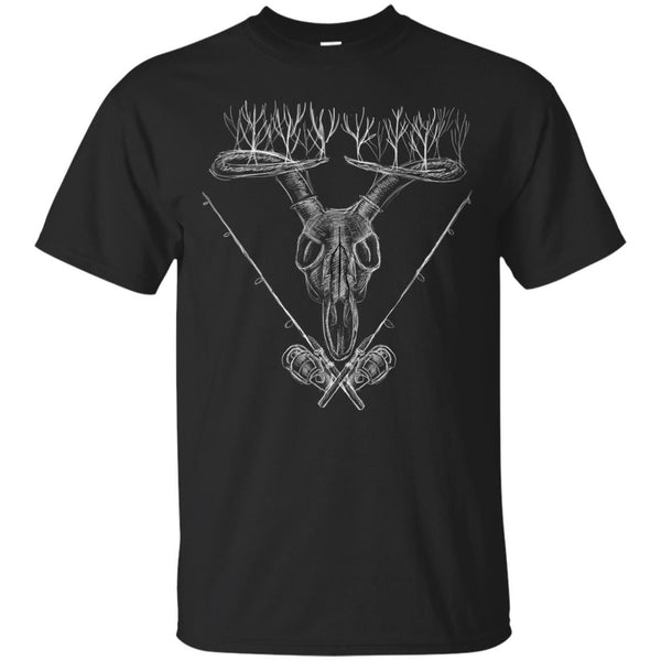 HUNTING - Deer Head Rod T Shirt & Hoodie