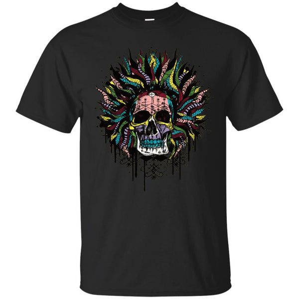 SKULL - Magical Voodoo Skull Warrior T Shirt & Hoodie