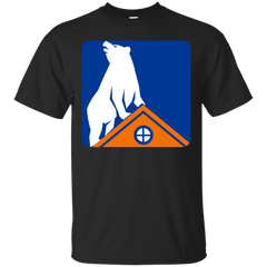 BEAR ON ROOF RECTANGLE RETRO - Bear On Roof Rectangle Retro T Shirt & Hoodie