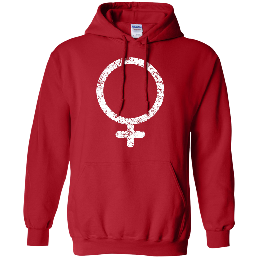 LGBT - Distressed FeministWoman Symbol  White venus T Shirt & Hoodie