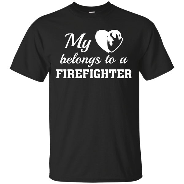 Firefighter - Heart Belongs Firefighter bride T Shirt & Hoodie