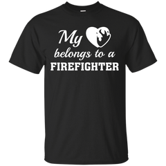 Firefighter - Heart Belongs Firefighter bride T Shirt & Hoodie