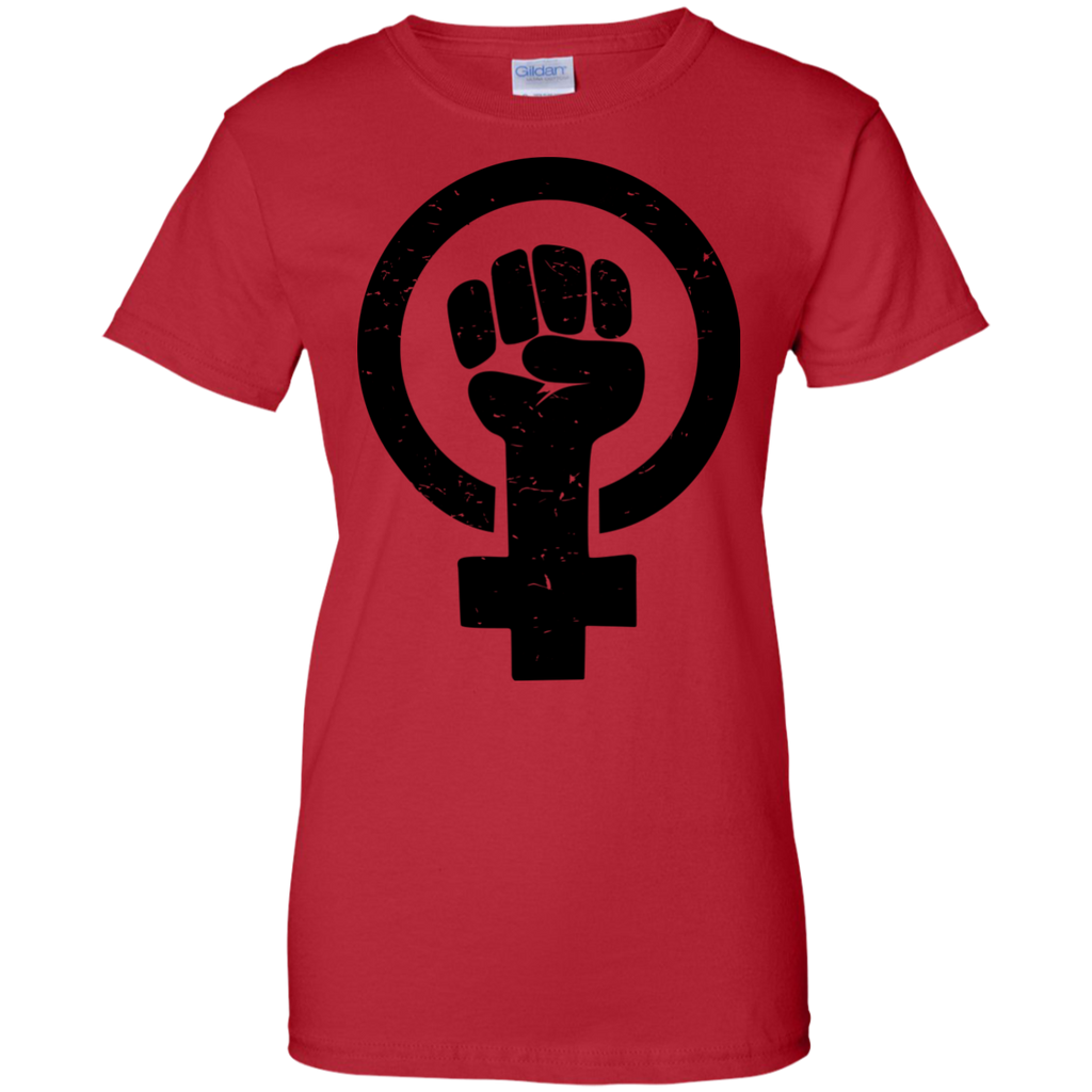 LGBT - Feminist Raised Fist  Distressed feminist fist T Shirt & Hoodie