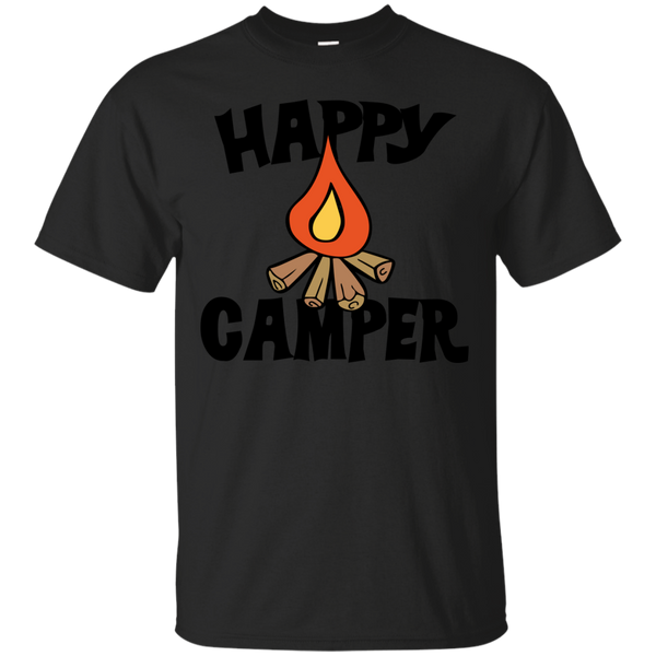 Camping - Happy Camper campfire T Shirt & Hoodie