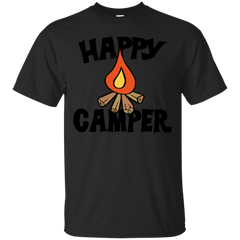 Camping - Happy Camper campfire T Shirt & Hoodie