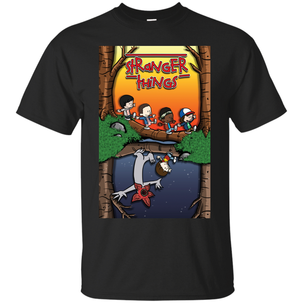 Stranger Things - Calvin and Hobbes Upside Down stranger things T Shirt & Hoodie