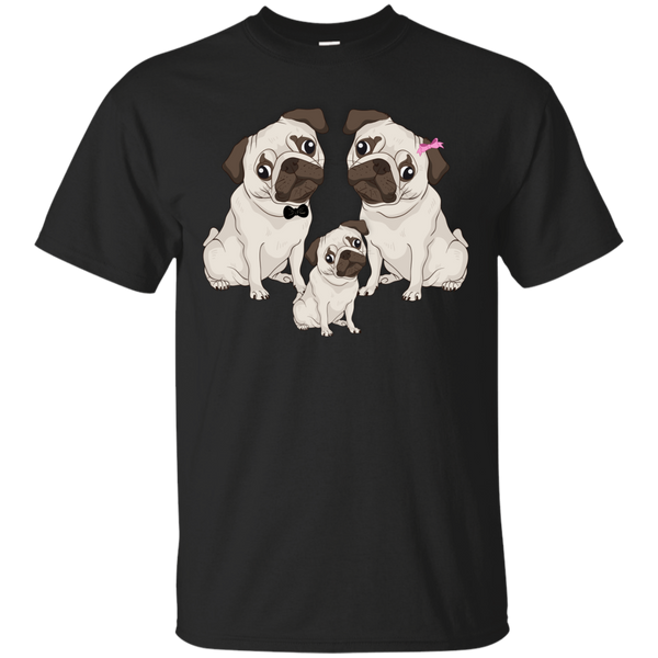 Mom - Three Little Puglets Piglets Family Of Pugs pugs T Shirt & Hoodie
