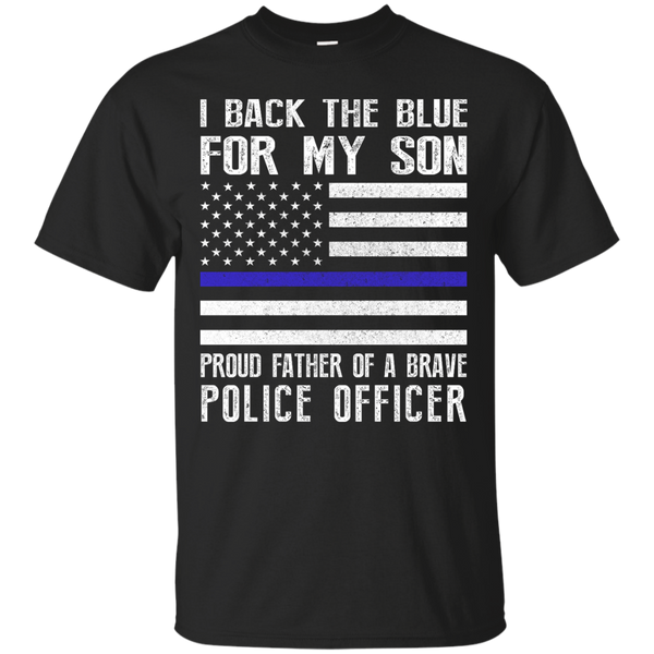 Yoga - I BACK THE BLUE FOR MY SON POLICE THIN BLUE LINE FOR DAD T shirt & Hoodie
