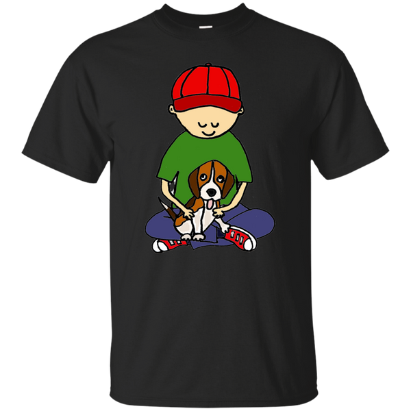 BEAGLE - Adorable Little Boy Hugging Beagle Puppy Dog T Shirt & Hoodie