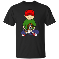 BEAGLE - Adorable Little Boy Hugging Beagle Puppy Dog T Shirt & Hoodie