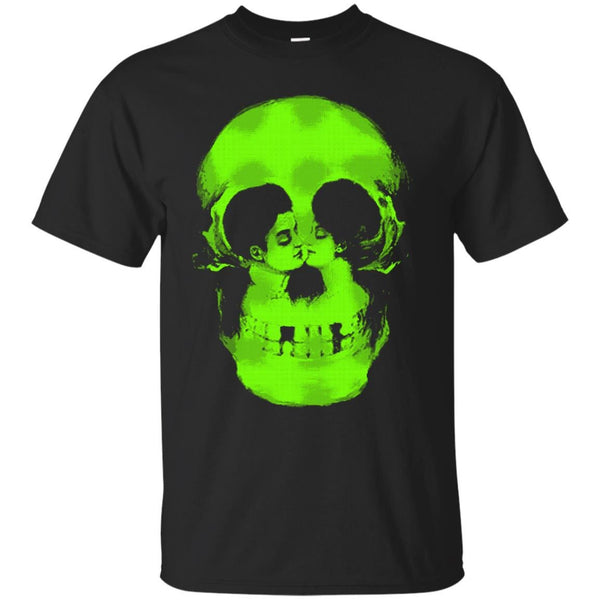 ILLUSION - Skull Kiss  Life  Death Optical Illusion Art T Shirt & Hoodie