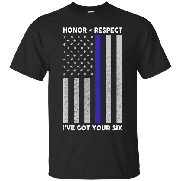 Mechanic - IVE GOT YOUR SIX HONOR RESPECT THIN BLUE LINE POLICE T Shirt & Hoodie