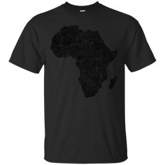 AFRICAN CONTINENT - Afrika  Black Halftone T Shirt & Hoodie