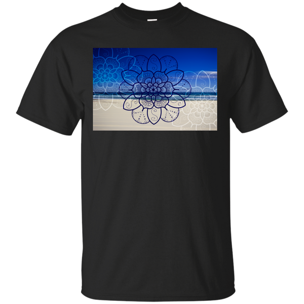 Yoga - Blue mandala flower on Bondi Beach T Shirt & Hoodie