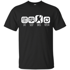 BASS - Eat Sleep Bass Repeat Bass Musician Mantra T Shirt & Hoodie
