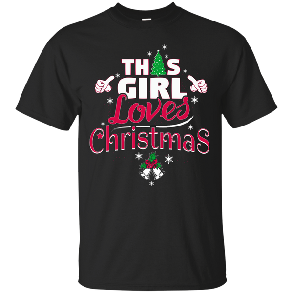 Mom - This Girl Loves Christmas Cool Snowflakes Tree Novelty loves christmas T Shirt & Hoodie