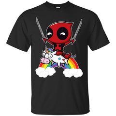 DEADPOOL - Riding a Unicorn T Shirt & Hoodie