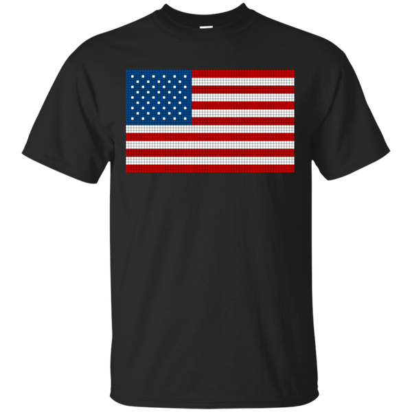 AMERICAN FLAG - 8 bit Stars and Stripes T Shirt & Hoodie