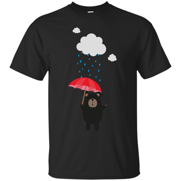 BEAR - Black Bear with Umbrella T Shirt & Hoodie