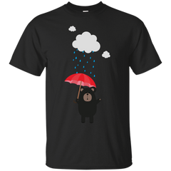 BEAR - Black Bear with Umbrella T Shirt & Hoodie