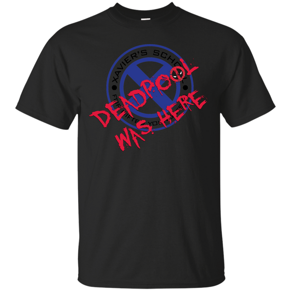 Marvel - Deadpool was here Xaviers School Blue Black marvel comics T Shirt & Hoodie