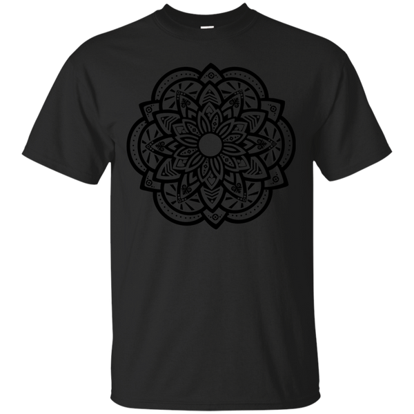 Yoga - Ornamental Lotus Mandala  Black T Shirt & Hoodie