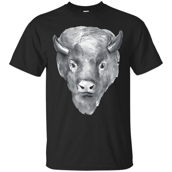 AMERICAN BISON HEAD WATERCOLOR - American Bison Head Watercolor T Shirt & Hoodie