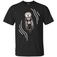 Mom - Mother and Pup Sea Otters  Mom Holding Baby Otter sea T Shirt & Hoodie