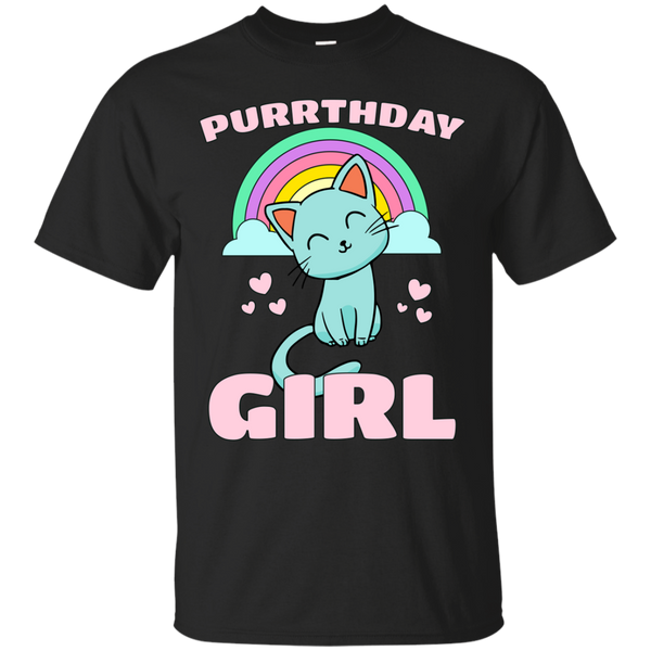 Mom - Purrthday Girl  Cute Kitty Cat Hearts  Rainbow birthday gifts for her T Shirt & Hoodie