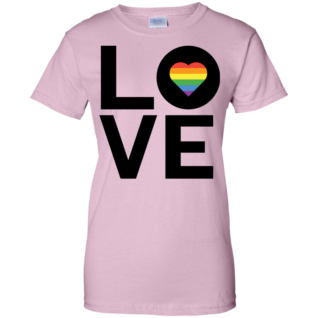 LGBT - LGBT Rainbow Love TShirt Gay Lesbian Inspired Rainbow Heart LGBT Pride gay pride pin T Shirt & Hoodie