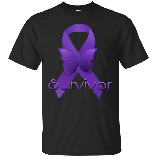 Mom - Purple Awareness Ribbon Survivor purple ribbon T Shirt & Hoodie