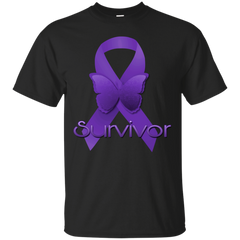 Mom - Purple Awareness Ribbon Survivor purple ribbon T Shirt & Hoodie