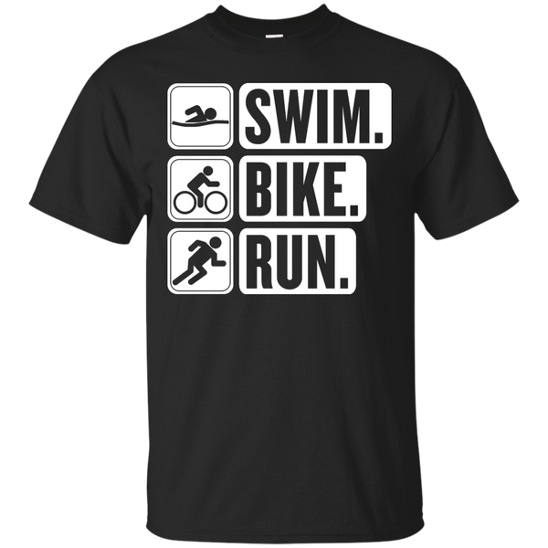 Biker - SWIM BIKE RUN SHIRT DESIGN 2 WHITE T Shirt & Hoodie