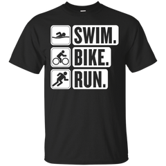 Biker - SWIM BIKE RUN SHIRT DESIGN 2 WHITE T Shirt & Hoodie