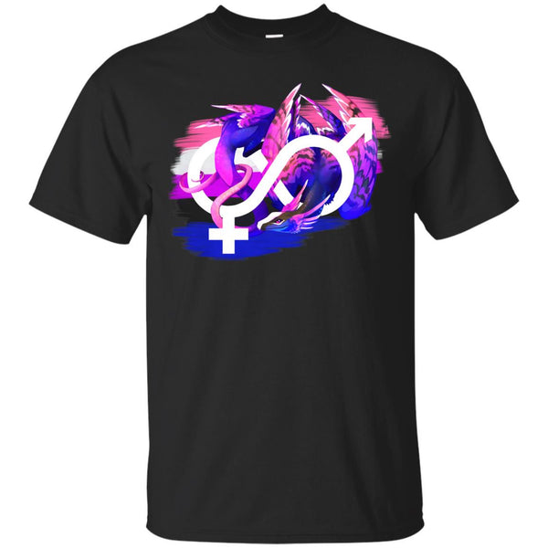 LGBT - Genderfluid Pride Dragon T Shirt & Hoodie