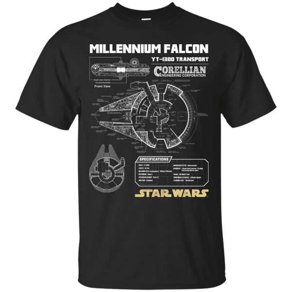 Star Wars - Millennium Falcon Schematic T Shirt & Hoodie