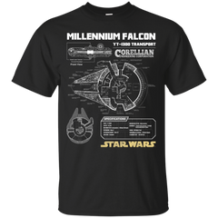 Star Wars - Millennium Falcon Schematic T Shirt & Hoodie