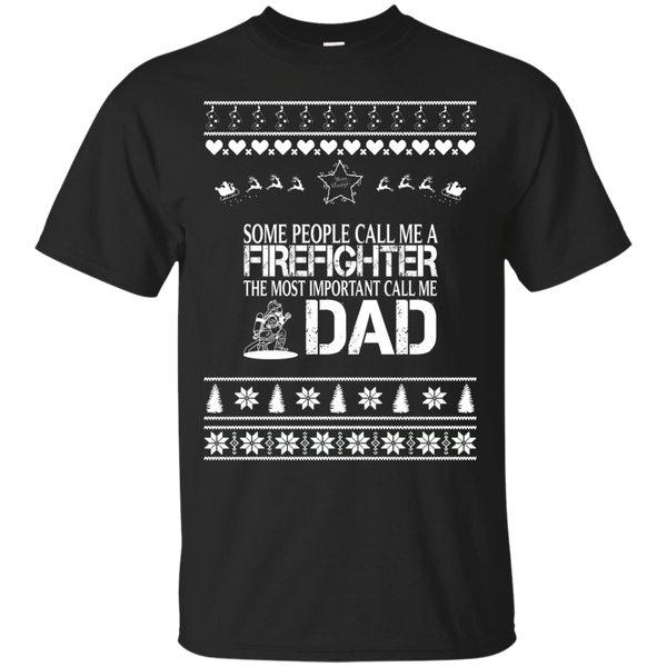 Firefighter - Merry Christmas Firefighter Dad firefighter dad T Shirt & Hoodie