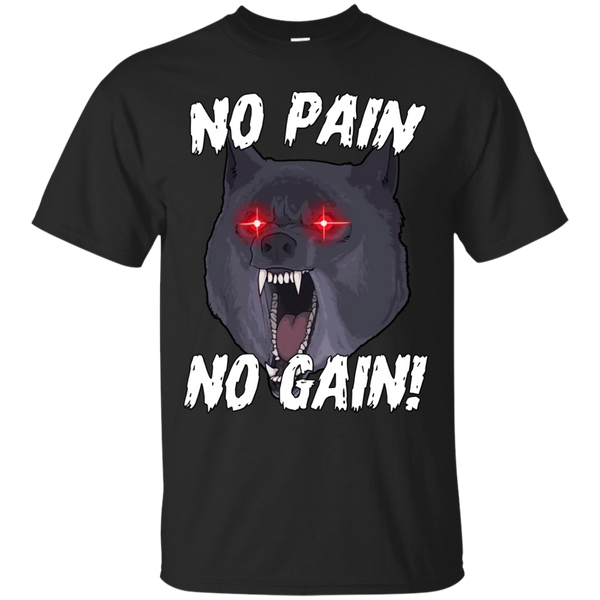 Boxing - No Pain No Gain Gym Wolf Motivational Sports Quotes boxer T Shirt & Hoodie