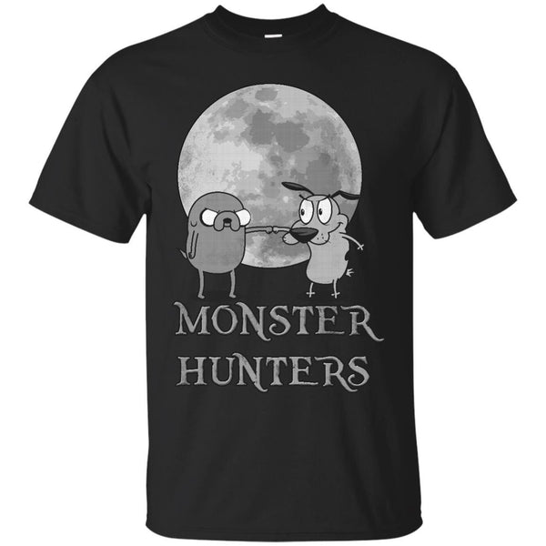 ADVENTURE TIME COURAGE - Jake the dog and Courage Monster hunters T Shirt & Hoodie